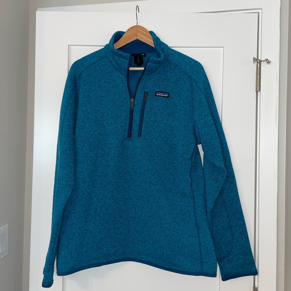 Men’s Patagonia 1/4 Zip Better Sweater in Mako Blue